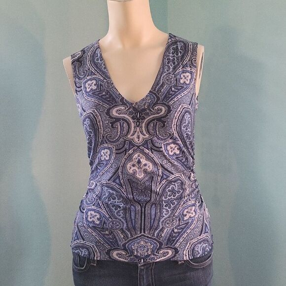 Michael Kors Paisley V-Neck top - Picture 1 of 6